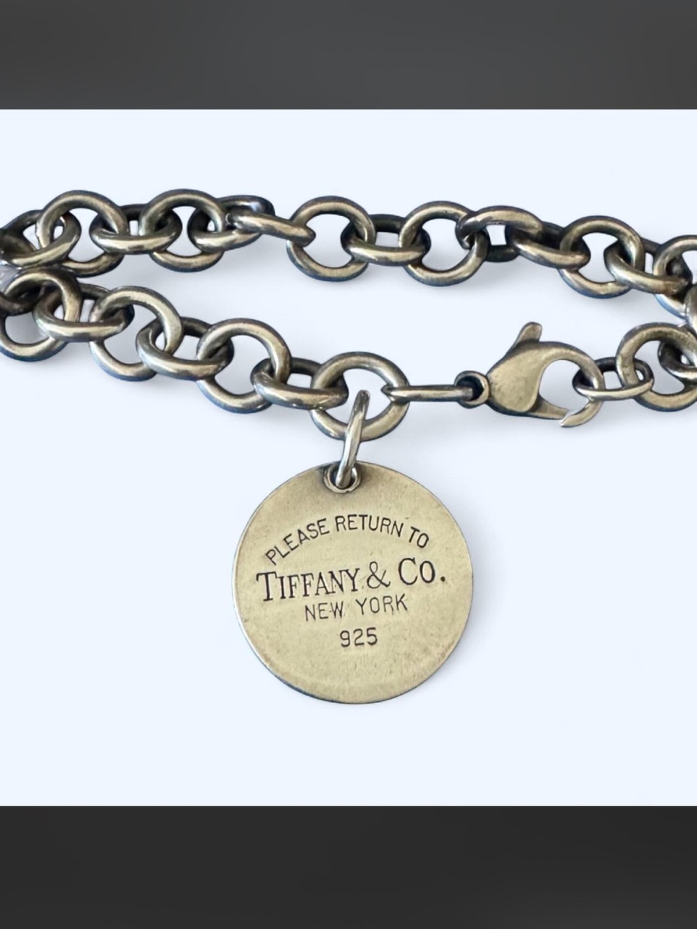 Tiffany & Co. Return to Tiffany Round Tag Bracelet Sterling Silver 925